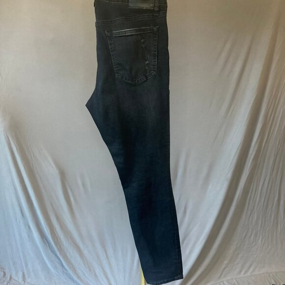 Express Stretch Slim Jeans – Black Distressed (W33 L32) - Picture 3 of 3
